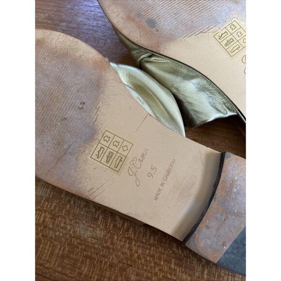 J.CREW WOMEN SANDAL LEATHER GOLD TWISTED KNOT SIZE 9.5 - Picture 10 of 10